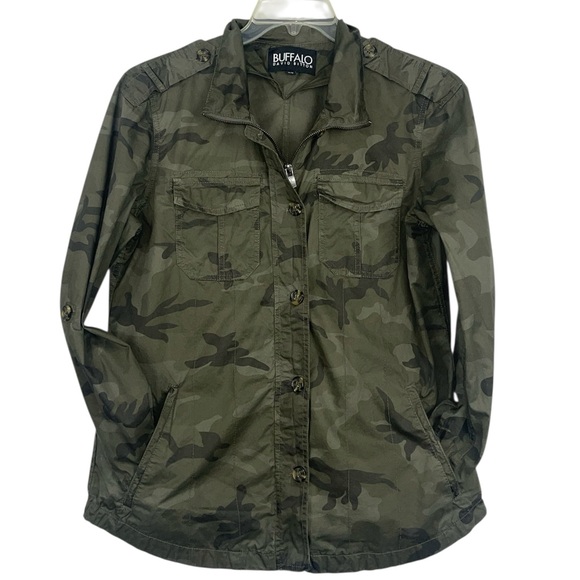 Buffalo David Bitton camouflage military style jacket/ shacket. Size medium GUC - Picture 9 of 14